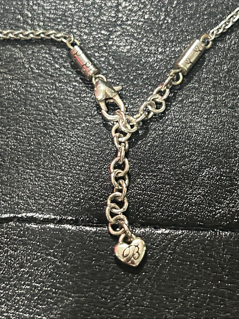Brighton Silver Oval Filigree Pendant Necklace with Black Enamel Reversible gold - Picture 3 of 8